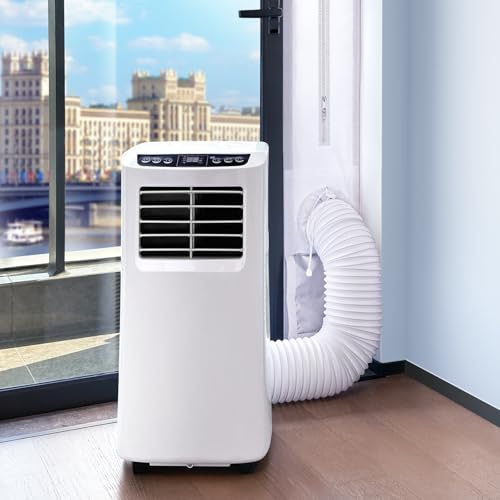 Loviga Kit Portátil de Ventilación de Puerta Corrediza, Kit de Sello de Puerta 100% Sellado para Aire Acondicionado y Secadora, 23x232cm Longitud Ajustable, Soporte de Manguera Doble