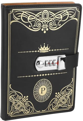 A5 Notebook, 300 Pages Retro Style Combination Lock, Lined Paper Notebook, Widely Used for Travel