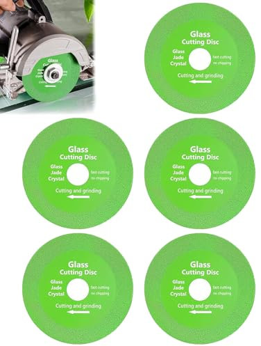 LOZTBUE Discos de corte de vidrio de pulido de diamante de 3 piezas Discos de corte de vidrio de 100 mm de diámetro ID 20 mm (5)