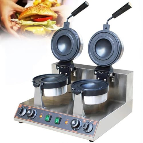 Piastra elettrica per hamburger e waffle con rivestimento antiaderente, pressa per sandwich al gelato, pressa per panini, piastre antiaderenti, per panetterie, ristoranti, doppia