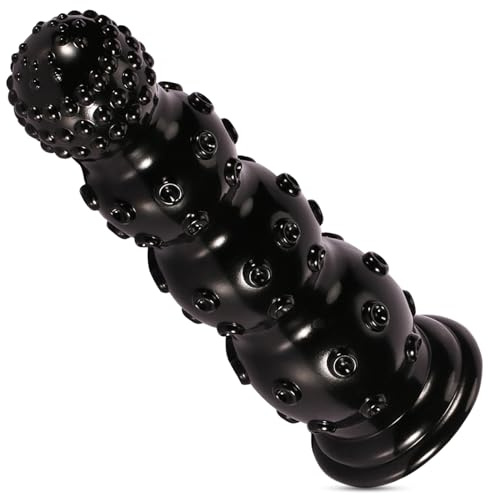 BDSMAGE Plug Anale con Ventosa, Dildo Anale Tentacolo Mostruoso, Palline Anali Giocattolo Sessuale, Masturbatore Dilatatore Anale Sex Toy per Donna Uomini (Nero, S)