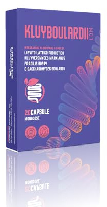 LDM Kluyboulardii Fermenti Lattici - Probiotico Contro Diarrea da Antibiotici, Viaggi, Gonfiore con Saccharomyces Boulardii e Kluyveromyces Marxianus. 20 Capsule