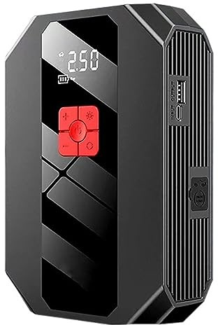 Démarreur De Saut De Voiture 1200A avec Compresseur d'air Banque d'alimentation Portable Dispositif De Démarrage 12v Chargeur De Batterie Automobile Booster Pâte De Voiture(Gray)