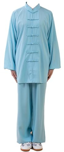 GoldeneAmeisen Uniforme de Tai Chi pour Femmes,Costume de méditation pour Arts Martiaux,Tenues De Kung Fu Shaolin,Tenue d'exercices du Matins,Ample Et Confortable,pour la méditation et Le Qigong