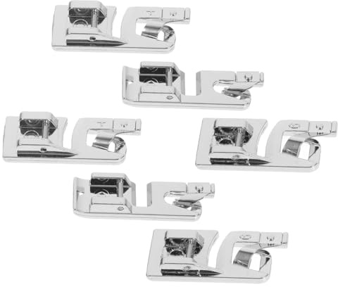 SOIMISS 6 Pièces Set de Presseurs pour Machine à Coudre pour Ourlets Étroits Accessoires de Couture Durables et Kit Entretien Polyvalent pour Usage Domestique