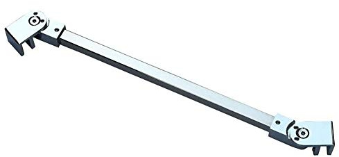 M-Home Panneau fixe de porte de douche en acier inoxydable sans cadre pour verre de 6,35 mm à 0,9 cm d'épaisseur (90 cm, argenté)
