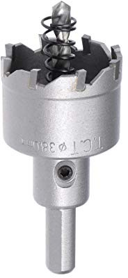 sourcing map Hartmetall Lochschneider, Lochsägen für 0,5mm-3mm Edelstahl 5mm Metallblech 38mm