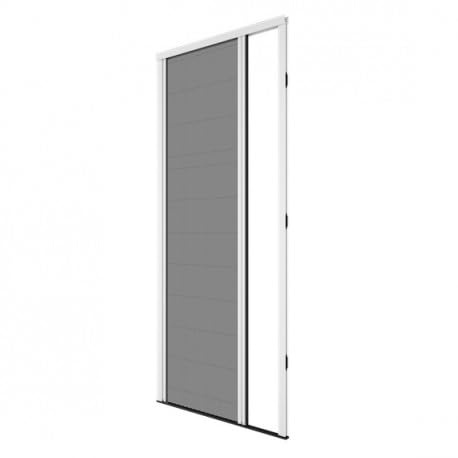 VOLET-MOUSTIQUAIRE.COM Mosquitera para Puerta Plisada, 230 x 100 cm, Aluminio, Color Blanco