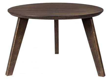 Couchtisch rund Holz 50 x 50 x 35 cm, mit Holzbeinen, Wenge, kompakt | Kompakte Form, pflegeleichte Oberfläche, vielseitig als Beistelltisch, Nachttisch oder kleiner Wohnzimmertisch