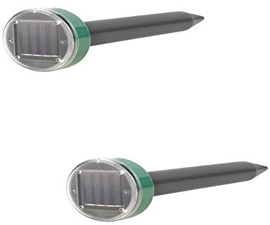 2PCS solar betriebenes Sonic Mole-Abwehrmittel, Ultraschall-Schädlings bekämpfung mittel, Verfolger für Garten rasen hof im Freien Machen Sie sich von Moles Voles Gophers Ratten Nagetieren los