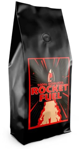 Rocket Fuel Blend 1kg Beans 100% Robusta High Caffeine Dark Roast Bold and Strong, Delicious Taste