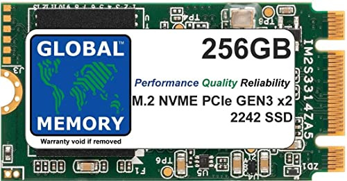 GLOBAL MEMORY 256GB T580 SSD M.2 2242 PCIe Gen3 x2 NVMe B+M Key WWAN für Lenovo Ideapad 3 530S/Thinkpad V15 P52S X280 T470P T480S T480 T495 L490