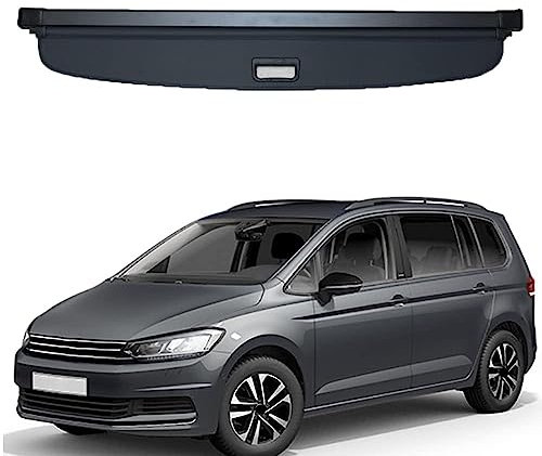 DECI Einziehbarer Auto Laderaumabdeckung Rollo für V-W TOURAN 2016-2020,Hintere Kofferraum Hutablage Kofferraum Schutz Abdeckung Frachtabdeckung