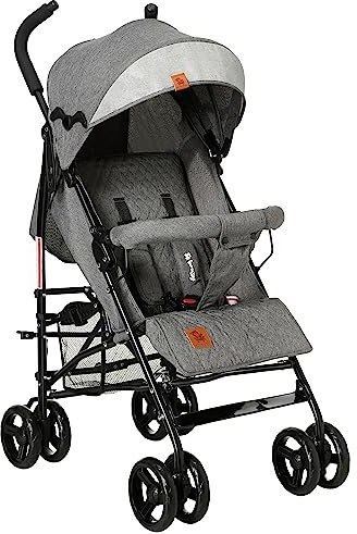 Kidmeister Leichter Liegebuggy S9A Buggy Jogger Kinderwagen Sportwagen Kindersportwagen verstellbarer Rückenlehne Grau