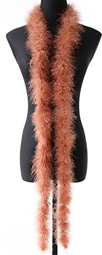 RIDAEX 2 Yards 13G Marabufedern Weihnachtsbaum rosa Truthahnfeder auf Band Hochzeitskleid Schal dekorative Bastelfedern