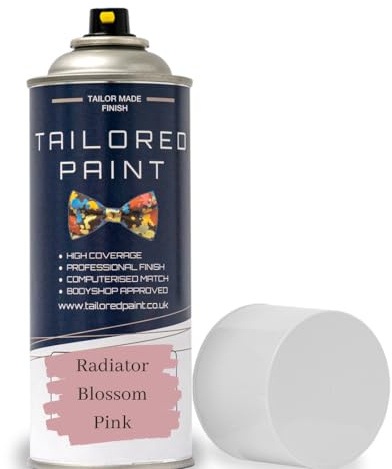 Tailored Paint Premium Radiator Aerosol Spray Paint Heat Resistant To 100ºC - Quick Air Dry No Primer Needed (Satin, Blossom Pink)