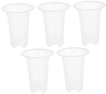 ABOOFAN 5 Pièces Pot d'orchidée Vase d'affichage de Fleurs jardinières d'intérieur Usine Plantes d'intérieur Pots de Fleurs en Plastique Pot de Culture de Plantes avec Trou décorer Afrique