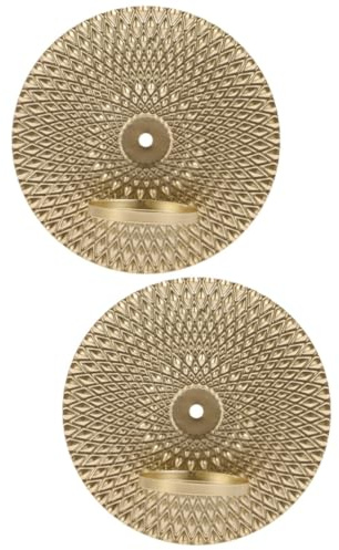 PRETYZOOM 2pcs Delicate Iron Wall-Mounted Candle Holder Modern Wall Decor for Home Bar and Restaurant Elegant Candle Sconce Smooth for Creating Warm Atmosphere