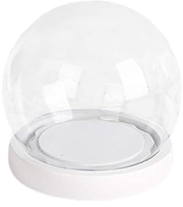 Sharplace Clear Glass Dome, Glass Display Dome with Base, Glass Plant Terrarium, Mini Glass Dome for Small Plant Decor Women, Diameter 12cm