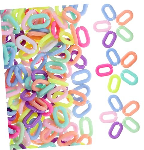 SEWACC 800stücke Acryl-verbindungsringe Offene Schnellverbinder Für Diy-schmuck-geldbörsen-gurtkette