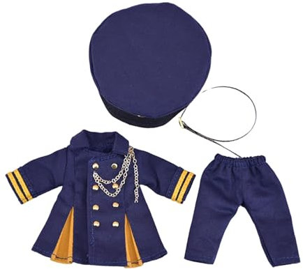 MagiDeal 1:12 Babypuppenkleidung, Miniatur-Puppenzubehör-Outfits, Cosplay-Kinderspielzeug, modisches Anziehkostüm, Kleidung für Ob11-Puppen, Blau