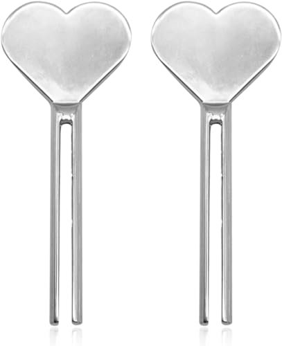 2Pcs Silver Tube Squeezer, Heart Shaped Metal Toothpaste Squeezer, Stainless Steel Tube Squeezer Key, Toothpaste Dispenser for Creams, Paint, Ointment, Tube Roller A11XXJYQ, Bathroom Aids and Safety