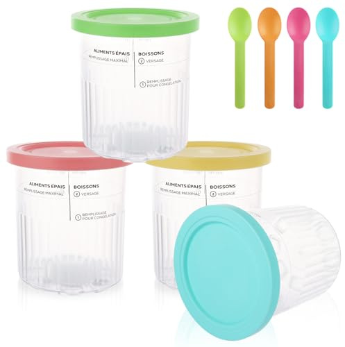 ASelected 4 stycken glassbehållare för glass