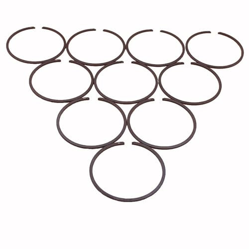 MKVAXR 10 Stück Los 34 mm 35 mm 37 mm 38 mm 40 mm 42,5 mm 44 mm 45 mm 46 mm 47 mm 50 mm 52 mm 54 mm x 1,2 mm Kolbenring, for Husqvarna, for STIHL Kettensäge Kolbenring-Ring-Satz(45mm x 1.2mm)