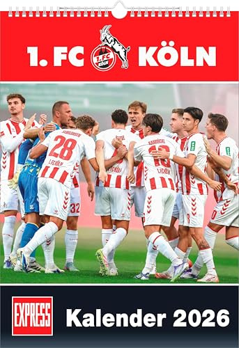 DUMONT - 1. FC Köln 2026 - Fußball-Kalender - 30 x 42 cm – Fußball-Fankalender – EXPRESS Wandkalender mit Spielterminen, perfekt für Fußball Fans: Kalender 2026