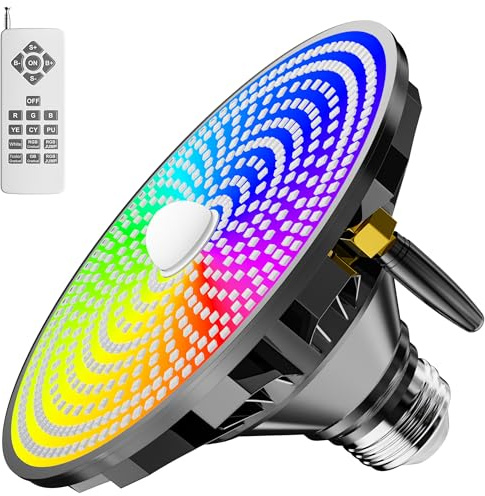 XMPTYN LED Pool Light Bulb for Inground Pool, Led Pool Lights Bulb for Inground Pool, Spa Light Bulb for In Ground Pool with Remote Control – Color Changing 120V Swimming Pool Lights, E26 Base - 70W
