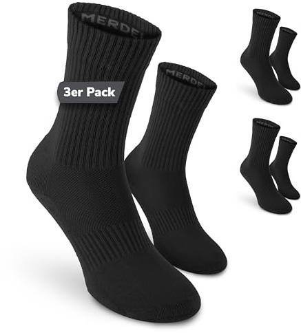 Safersox Tanzsocken, 3 Paar, Schwarz, 43-46