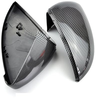 SeitenspiegelAbdeckungen Für VW Für GOLF 7 Für MK7 Für MK7.5 Für GTI R Für GTD 2013-2018 Rückspiegel Abdeckung Seitenflügel Rückspiegel Fall Abdeckungen Glänzend Schwarz Auto Spiegelkappen(Carbon Look