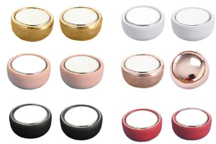 Pocoiau 6 Paare Praktische Schalhalter Magnetische Knöpfe Schals Pin Kerchief Pin Schalhalter Kleidungszugriffe Für Frau
