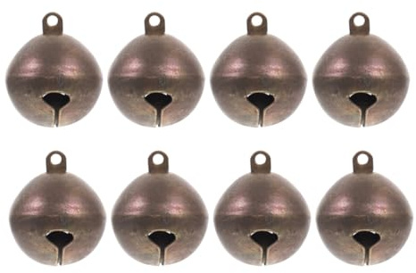 UPKOCH 8 pièces Lot de Cloches Vintage pour Collier Animaux Cloches Rustiques Résistantes avec Anneau Intégré Pendentifs Sonores pour Chiens et