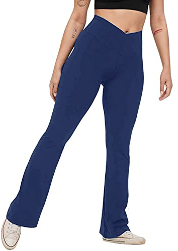 Generisch Fitness Jogginghose Out Training Leggings Sport Frauen Leichtathletische Yoga-Hosen (Blue, XXL)