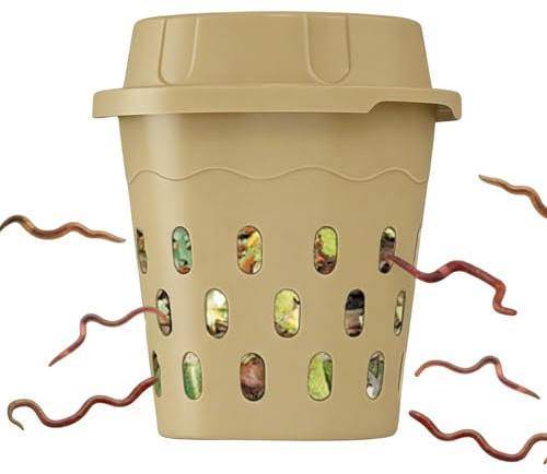 Lombricompostatore - Attrezzature per esterni con fori | Compostatore sepolto per giardino - per panca rialzata, vivaio, fattoria, principianti e giardinieri