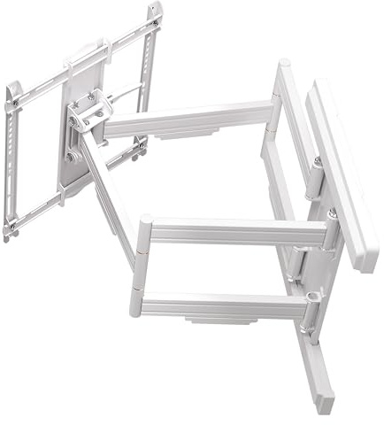 RICOO TV Wandhalterung Schwenkbar für 40-85 Zoll Fernseher Halterung Wand Fernsehhalterung Neigbar S7544-W Fernseh-Arm Schwenkarm Smart OLED Flach Curved Bildschirm bis 70-Kg & VESA 400 x 400