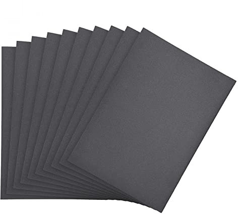 sourcing map 500 Grits Sanding Sheets 9-inch x 11-inch Wet Dry Silicon Carbide Sandpaper for Wood Furniture Metal Polishing 10pcs