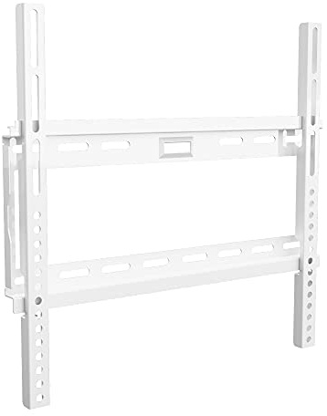 MAHARA Flat TV Wall Mount - White Universal Wall Bracket for TVs upto 55 inches - VESA Compatible 50 x 50mm - 200mm x 200mm - 400 x 400mm - Max Weight 40kg - Suitable for Wood Stud or Solid Wall