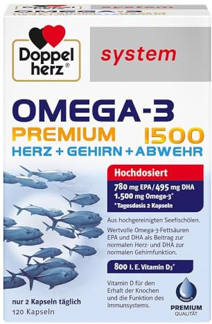 Doppelherz Omega-3 Premium 1500 System Kapseln 120 stk