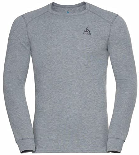 Odlo Herren Thermounterwäsche Herren Active Warm I Langarm Thermoshirt I Warme Skiunterwäsche I Langarm Thermoshirt mit Rundhals Funktionsunterwäsche Langarm Shirt (1er Pack)