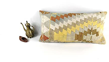 Kelim Kissen 30x60 cm Kissenbezüge Türkisch Handgewebt Kelim Kissenhülle Dekokissen Sofakissen Zierkissen Kelim Teppiche Kissenbezüge code 3867