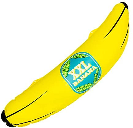 Boland 52164 - Aufblasbare XXL-Banane, Größe 71 cm, Dekoration, Pool-Party, Sommerfest, Mottoparty