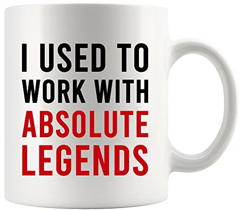 Panvola I Used to Work with Absolute Legend Coworker Gifts Retirement New Job Goodbye Retired Colleague Novelty Drinkware Ceramic Coffee Mug (White, 11 oz) | Office Gifts Going Away Gift For Retired Coworkers Women Ceramic Mug Novelty Drinkware