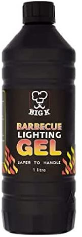 Big K Barbeque Firelighter Odourless Gel - BBQs, Firepits - Fires & Log Burners - Camping Grill - Bonfire - Ethanol Burners - 1000ml with Thank You Card.