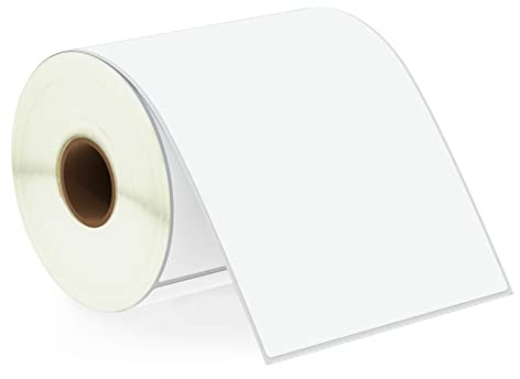 BETCKEY - 102mm x 127mm(4 in x 5 in) Perforadas Etiquetas Térmicas de Gran Tamaño para Envío y Uso Múltiple Compatible con impresoras Zebra y otras [1 Rolle/350 Etiquetas]