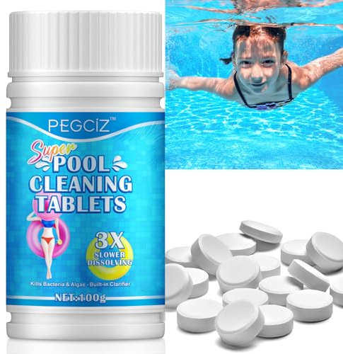 Chlorine Tablets for Swimming Pool,Hot Tub&Swimming Pool Chemicals,Chlorine Tablets for Hot Tub, Swimming Pool chlorine tablets,Spa Cleaning,100PCS