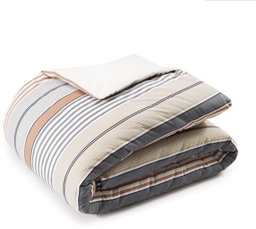 Tommy Hilfiger Bettwäsche-Garnitur Aspen Farbe Ivory Größe 155x220+80x80 Gestreift Bunt