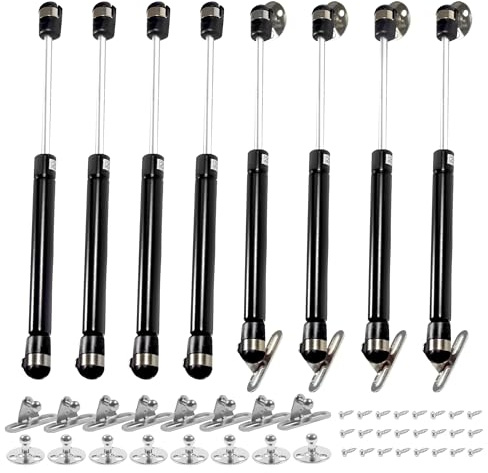 AZKEEGREY 8 Stück 200N Hydraulic Gasdruckfeder, Gasdruckfeder Möbeltür, Gasstoßdämpfer Möbel Gasfeder für Schranktür Stoßdämpfer Küchenschrank Soft Close Klappenfeder