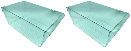 Tradineur - Pack de 2 Cajones organizadores para frigorífico N.º 14 - Fabricado en Polipropileno - Apto para Lavavajillas y Uso alimentario - 15 x 23 x 37 cm - Transparente